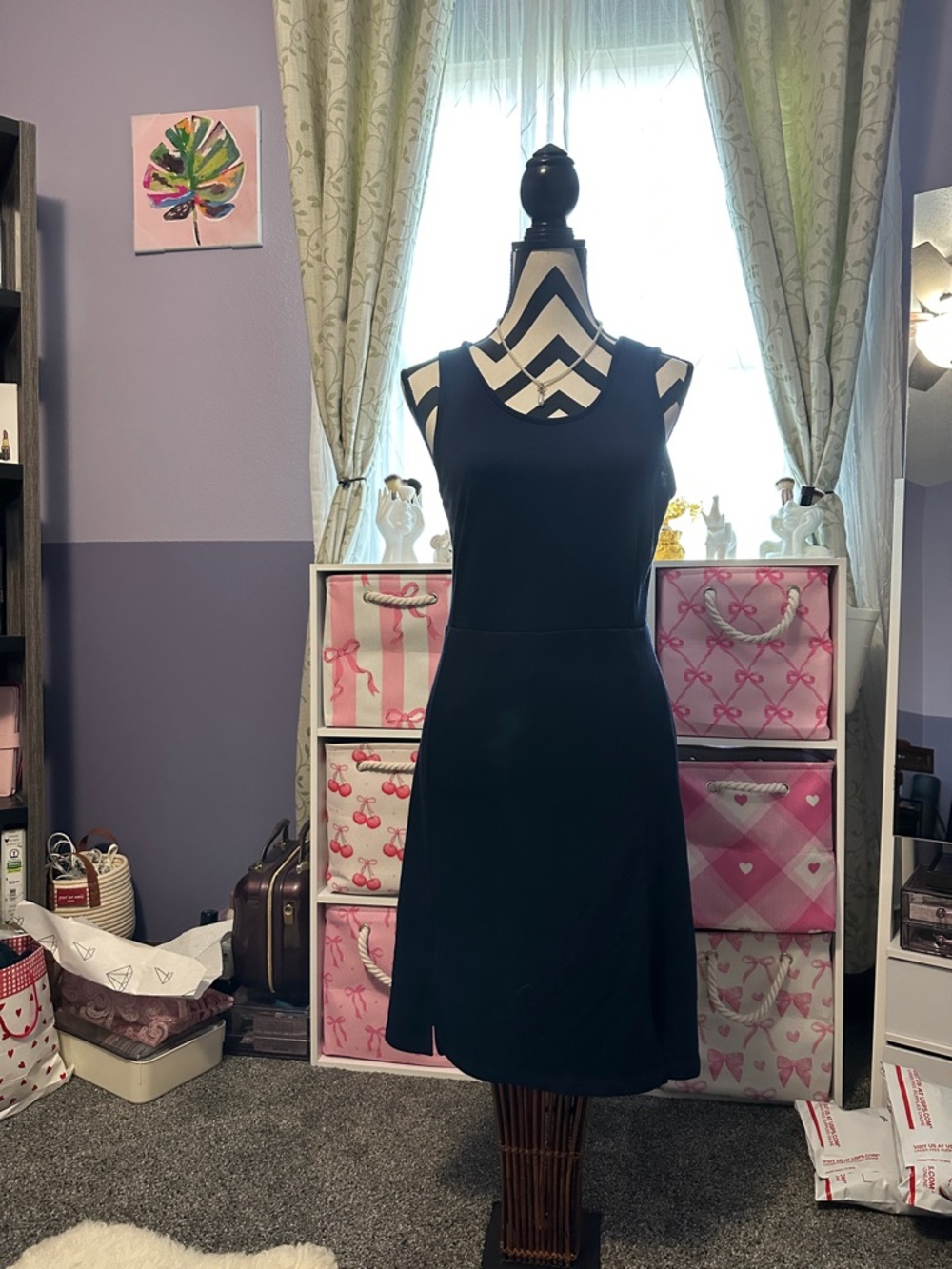 Isaac Mizrahi live Black Sleeveless A-Line Dress with shorts inside XS